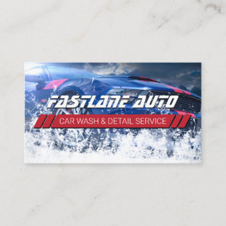 Car Wash & Detection Service Business Card Visitenkarte