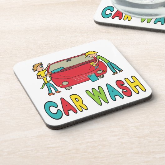 Car Wash Getränkeuntersetzer (Linke Seite)