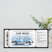 Car Wash Gift Certificate Einladung (Stehend Vorderseite)