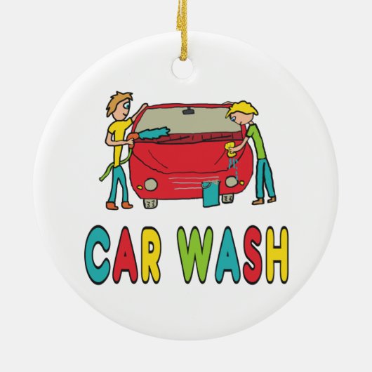 Car Wash Keramik Ornament (Hinten)