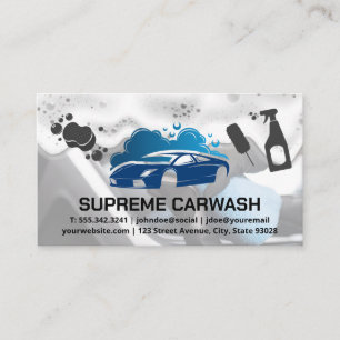 Car Wash Logo   Auto Service Icons Visitenkarte