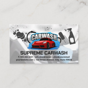Car Wash Logo   Icons reinigen Visitenkarte