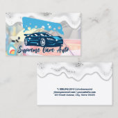 Car Wash Logo | Soap Suds | Auto Visitenkarte (Vorne/Hinten)