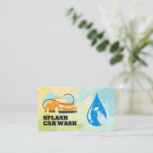 Car Wash Logo | Sprühflasche | AUTO Visitenkarte (Stehend Vorderseite)
