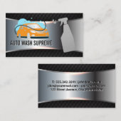 Car Wash Logo | Sprühflasche Visitenkarte (Vorne/Hinten)