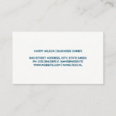 Car Wash Logo | Wassereinschlag Visitenkarte (Rückseite)