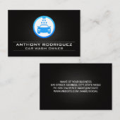 Car Wash Logo | Wassersprühen Visitenkarte (Vorne/Hinten)