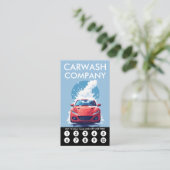 Car Wash Loyalty Punch Card Treuekarte (Stehend Vorderseite)