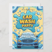 Car Wash party Invitation – Suds  Celebration Einladung (Vorderseite)