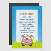 Car Wash Pig Magnetkarte (Vorne/Hinten)