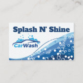 Car Wash | Seifenblasen | Auto Care Visitenkarte (Vorderseite)