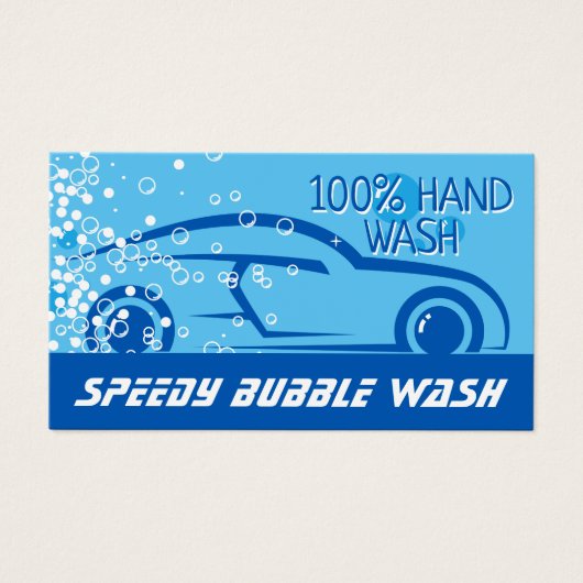 Car Wash | Seifenblasen | Automobile Grafik (Vorderseite)