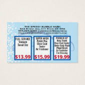 Car Wash | Seifenblasen | Automobile Grafik (Rückseite)