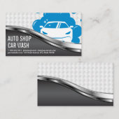 Car Wash | Seifenblasen Autoreinigung Visitenkarte (Vorne/Hinten)