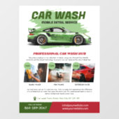 Car Wash Services Fensteraufkleber (Blatt)