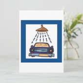 Car Wash Sign Einladung (Stehend Vorderseite)