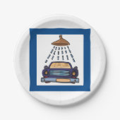 Car Wash Sign Pappteller (Vorderseite)