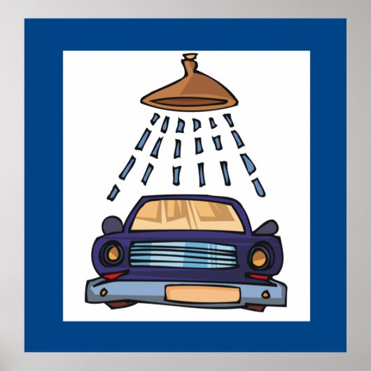 Car Wash Sign Poster (Vorne)