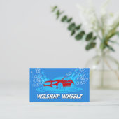 Car Wash Splash Logo | Seifenblasen Visitenkarte (Stehend Vorderseite)