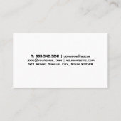 Car Wash Splash Logo | Seifenblasen Visitenkarte (Rückseite)