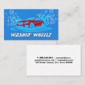 Car Wash Splash Logo | Seifenblasen Visitenkarte (Vorne/Hinten)