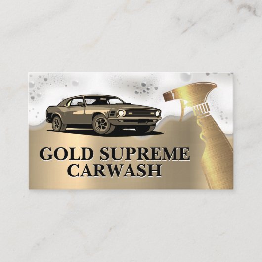 Car Wash | Sprühflasche | Seifenspulen Visitenkarte (Vorderseite)