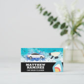 Car Wash | Sprühflasche Visitenkarte (Stehend Vorderseite)