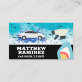Car Wash | Sprühflasche Visitenkarte (Vorderseite)