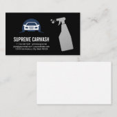 Car Wash | Sprühflasche Visitenkarte (Vorne/Hinten)