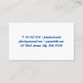 Car Wash | Wasserverschmutzung Visitenkarte (Rückseite)