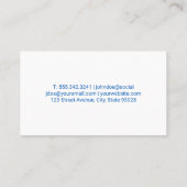 Car Wash Water Logo | Hintergrund Wasserfarbe Visitenkarte (Rückseite)