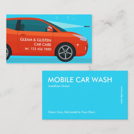 Car Washing Detection Visitenkarte (Vorne/Hinten)