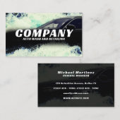 Car water splash automotive aquatic Business Card Visitenkarte (Vorne/Hinten)