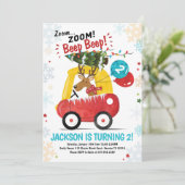 Car Weihnachten Geburtstag Einladen Jungs Auto ein Einladung (Stehend Vorderseite)