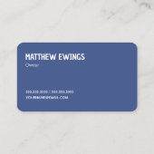 Car Window Visitenkarte (Rückseite)