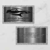 Car Wrench-Logo | Mechanisch Visitenkarte (Vorne/Hinten)