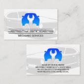 Car Wrench-Logo Visitenkarte (Vorne/Hinten)