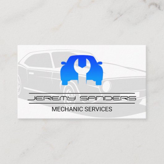 Car Wrench-Logo Visitenkarte (Vorderseite)