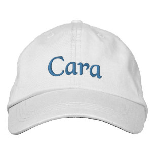 Cara bestickte Baseballkappe / Hat White Blue