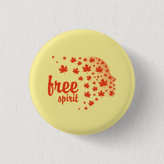 Cara del espíritu libre, otoño button (Vorderseite)