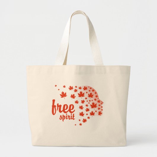 Cara del espíritu libre, otoño jumbo stoffbeutel (Vorne)