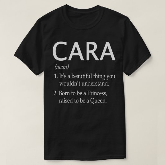 Cara Name Gift T-Shirt (Design vorne)