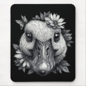 "Cara the Goose" Floral Mouse Pad Mousepad (Vorne)
