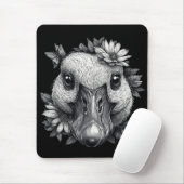 Cara the Goose with Flowers - Mouse Pad Mousepad (Mit Mouse)