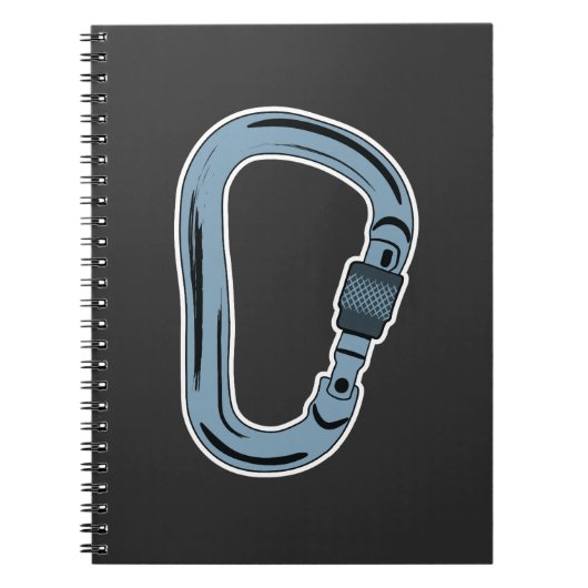 Carabiner Bergsteigen im Freien Notizblock (Vorderseite)