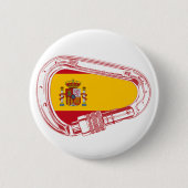 Carabiner-Flagge Spanien Button (Vorderseite)