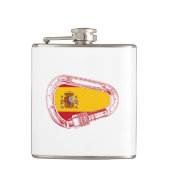 Carabiner-Flagge Spanien Flachmann (Vorderseite)