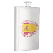 Carabiner-Flagge Spanien Flachmann (Rechts)