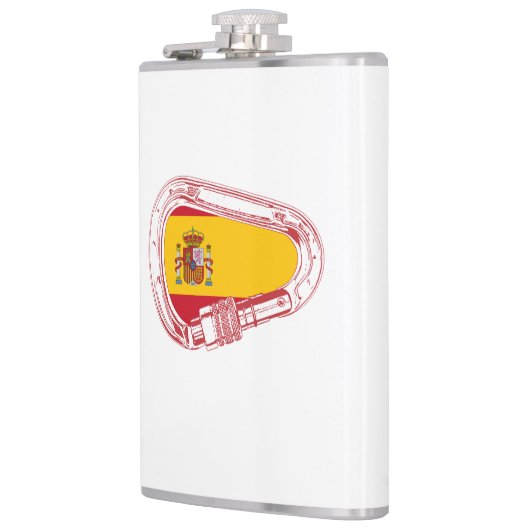 Carabiner-Flagge Spanien Flachmann (Links)