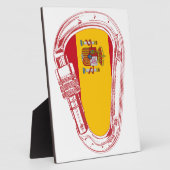 Carabiner-Flagge Spanien Fotoplatte (Seite)